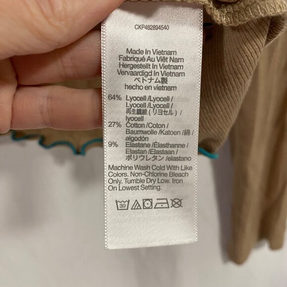 Madewell Women's Contrast Stitched Crewneck Crop Top Size S‎ - Picture 5 of 8